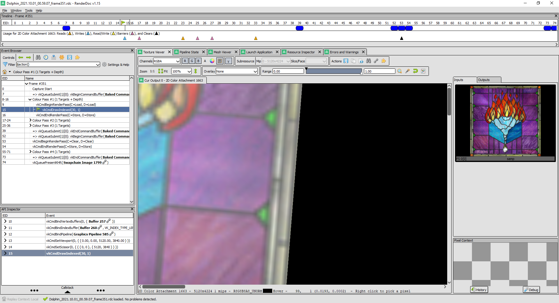 Scrollbars in texture viewer are at the wrong position after changing ...