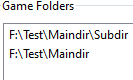F:\Test\Maindir\Subdir, then F:\Test\Maindir