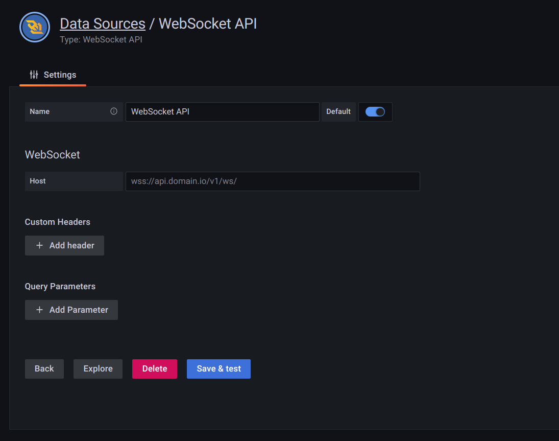 Grafana Websockets Configuration