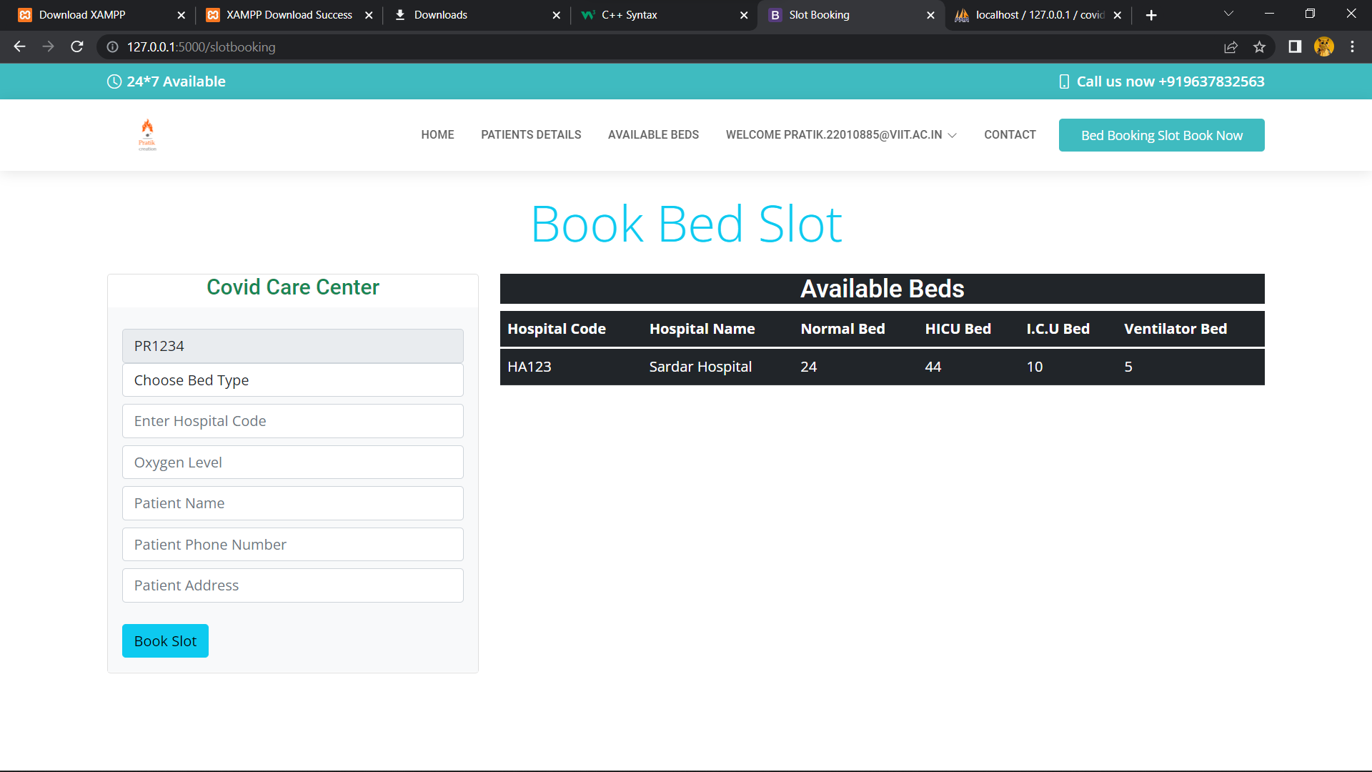 GitHub - pratikrk/covid-bed-reservation-system: Covid Bed Reservation ...
