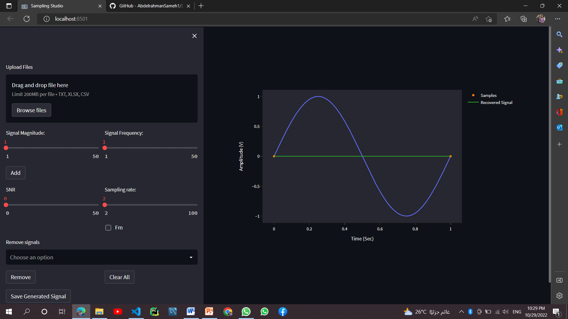 GitHub - AbdelrahmanSameh1/DSP_Task1_17: Signal processing web app in ...