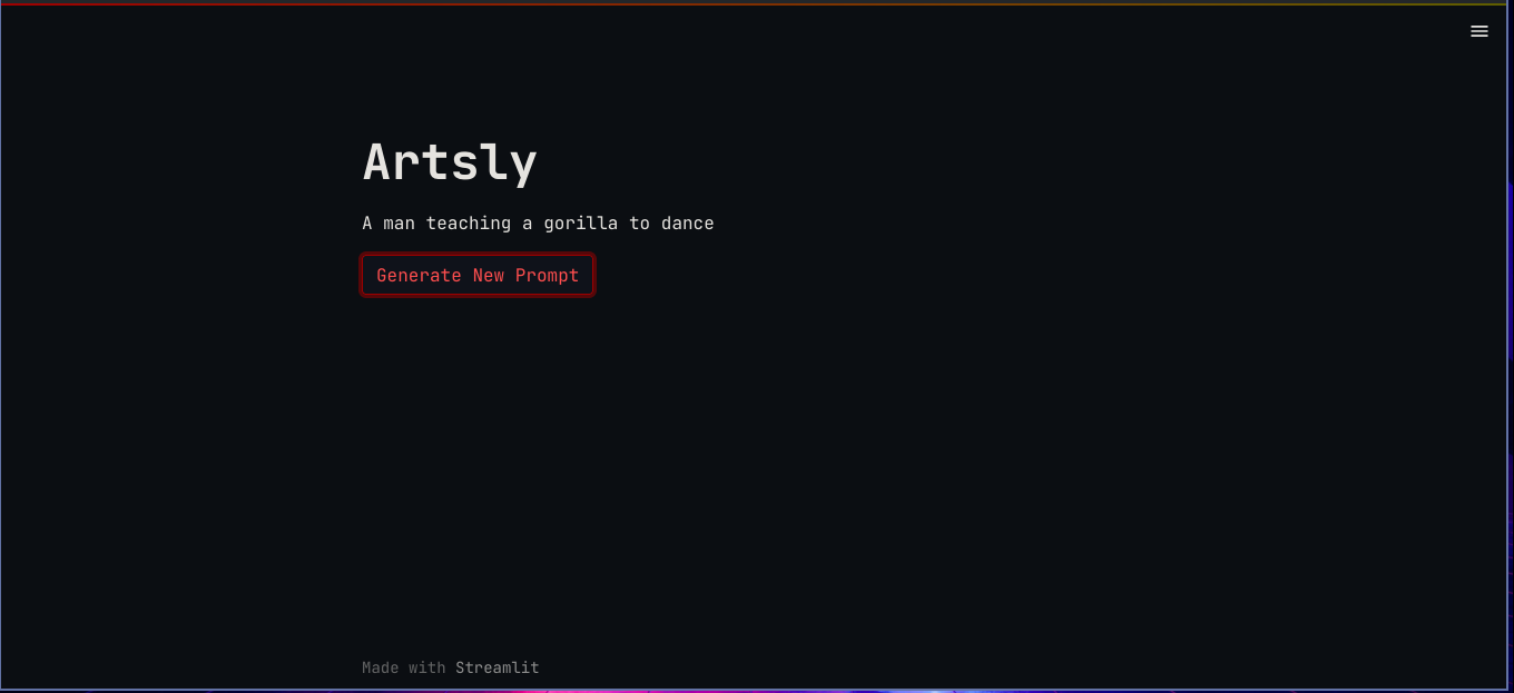 Random Image Prompt Generator GitHub - Artsly/Artsly: A random prompt generator for artists.