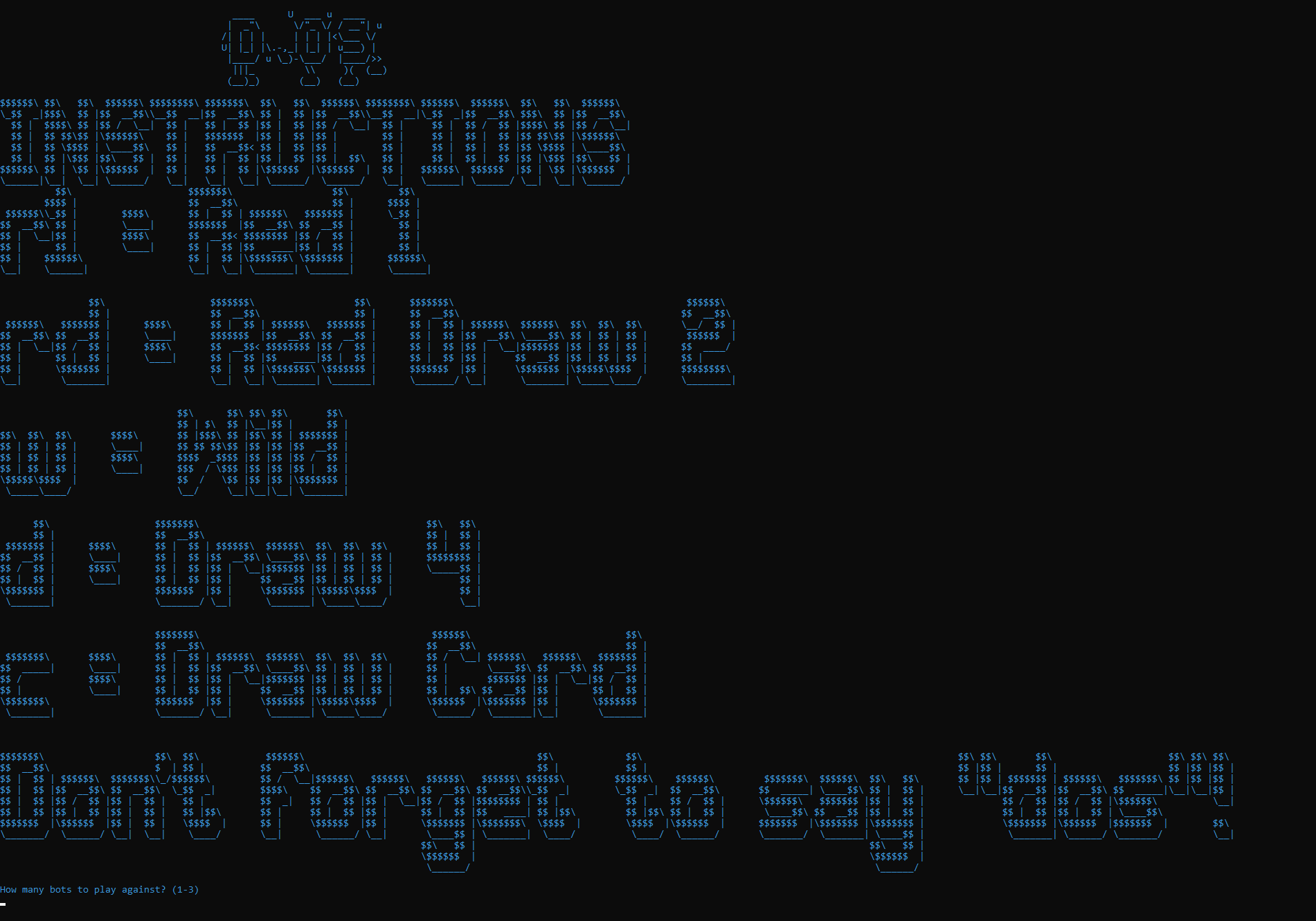 GitHub - v0id-start/Dos: ASCII Styled Uno game written in Python