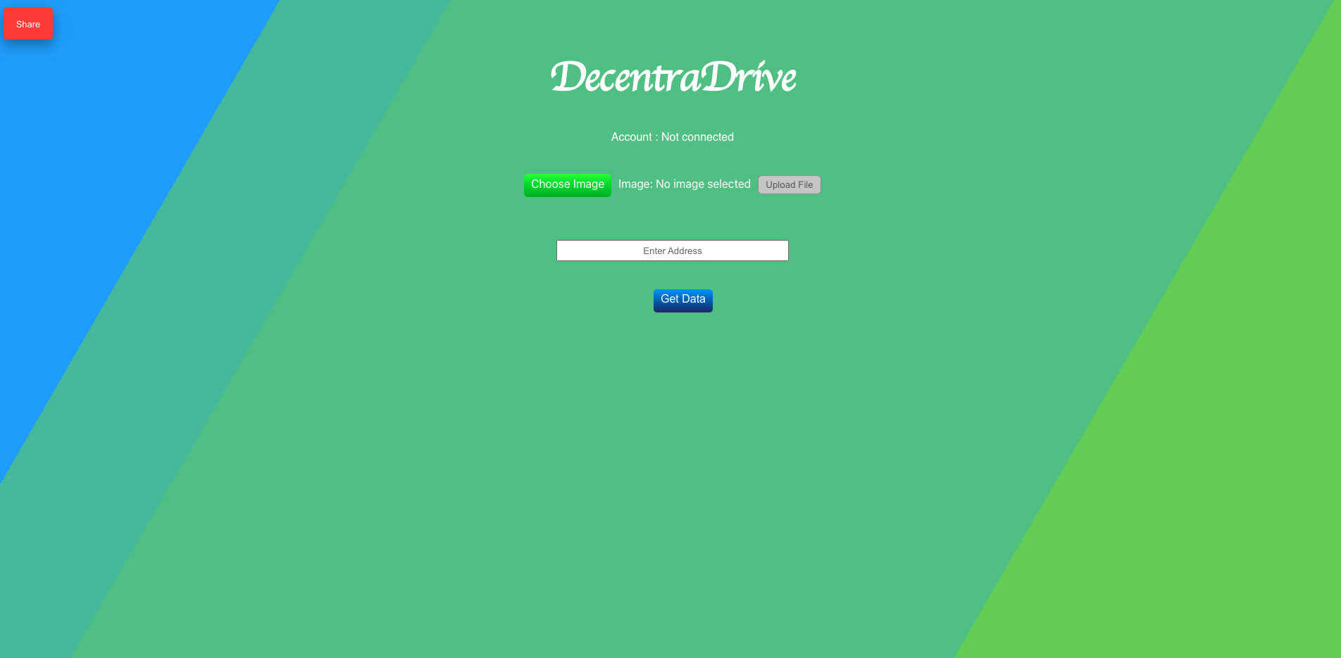 GitHub Antharithm/DecentraDrive web3 Decentralized file storage system