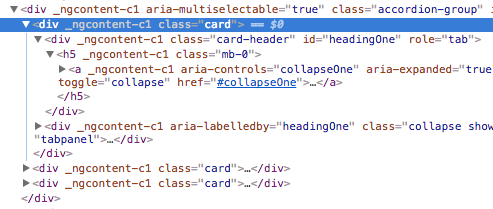 Accordion group used 1 card, Bootstrap 4 uses separate cards · Issue ...