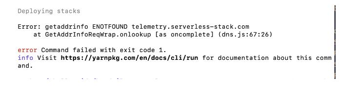 Telemetry: ignore error on failure · Issue #1857 · anomalyco/sst · GitHub