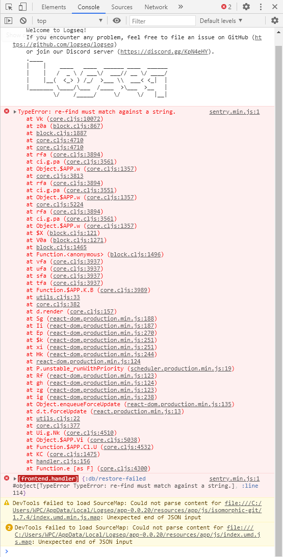 桌面版(0.0.20)開啟後卡在Loading的狀態 · Issue #1714 · logseq/logseq · GitHub