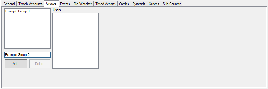 Groups Settings