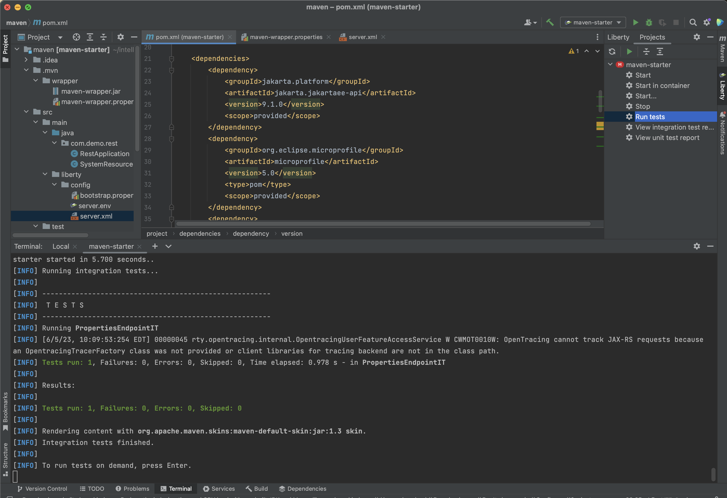 Windows Dev mode can crash when editing server.xml with a java.lang
