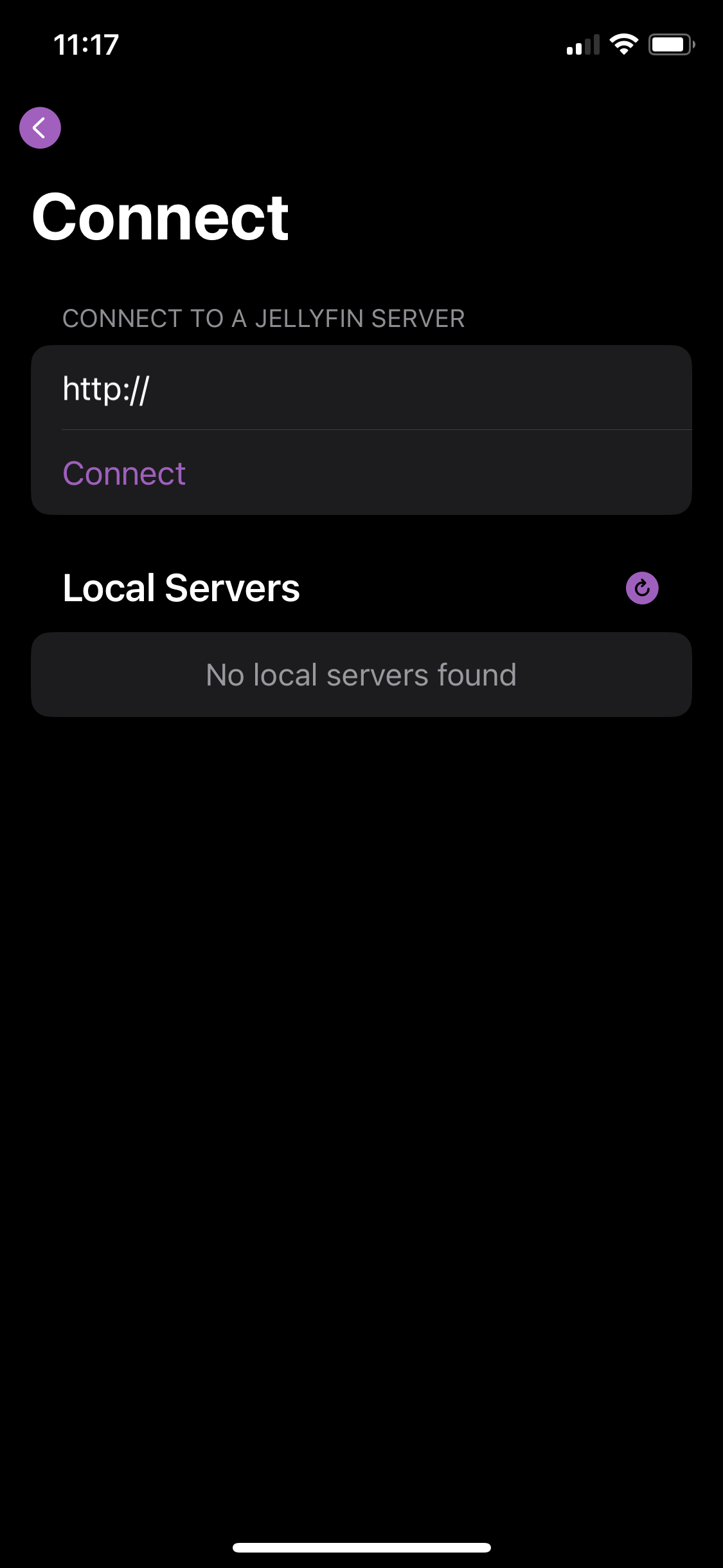 "Local Servers" list is empty · Issue 683 · jellyfin/Swiftfin · GitHub