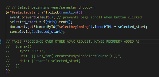 Post semester start to the backend · Issue #107 · QianrXU/Study-Planner ...