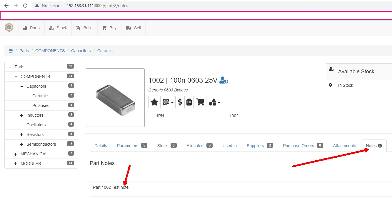 Part: Create Note Error · Issue #1065 · inventree/InvenTree · GitHub