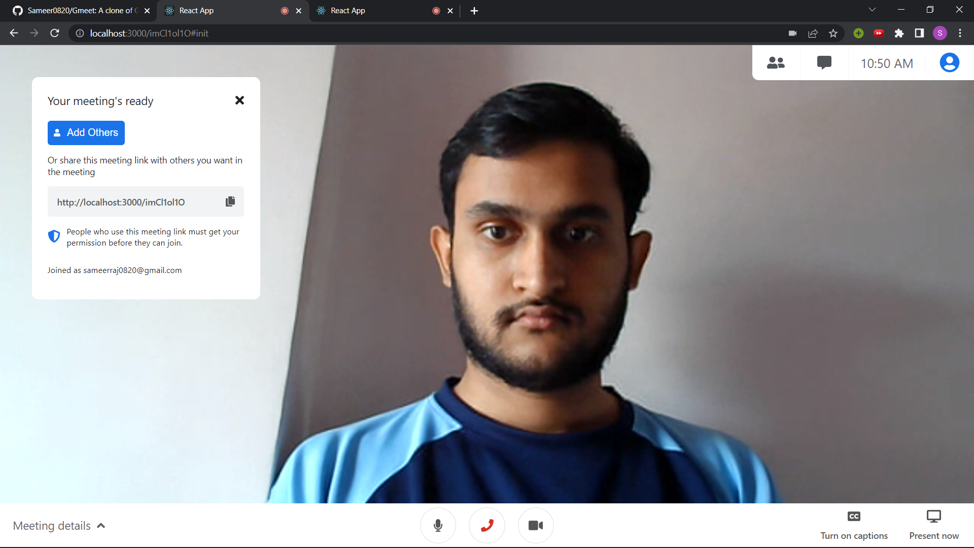 GitHub - Sameer0820/Gmeet: A clone of Google Meet app