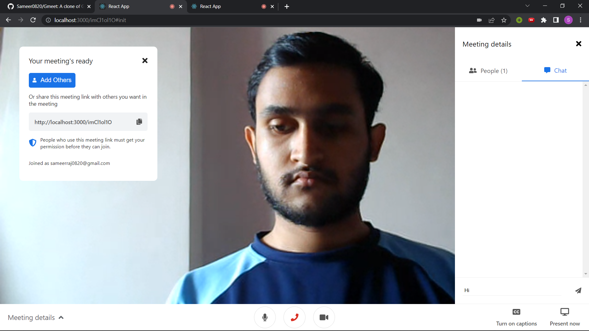 GitHub - Sameer0820/Gmeet: A clone of Google Meet app