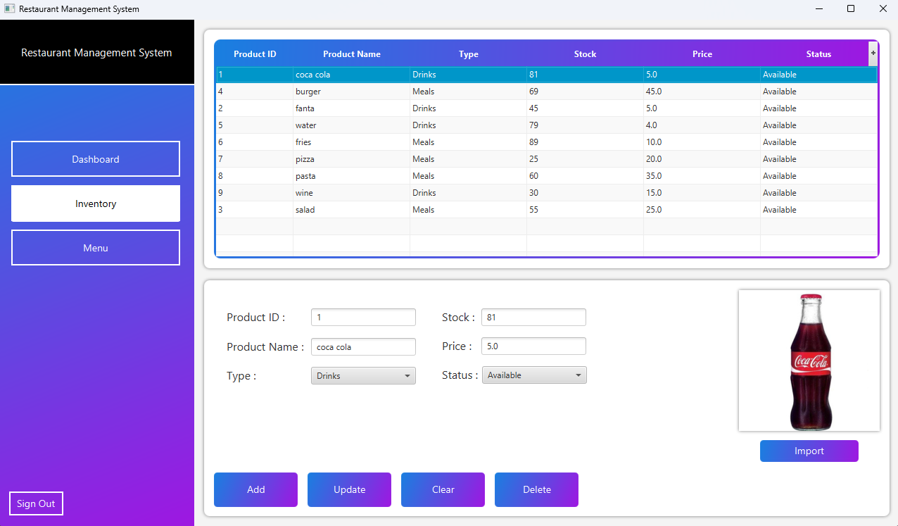 GitHub - StasBratanich/RestaurantManagementSystem: Developed using ...