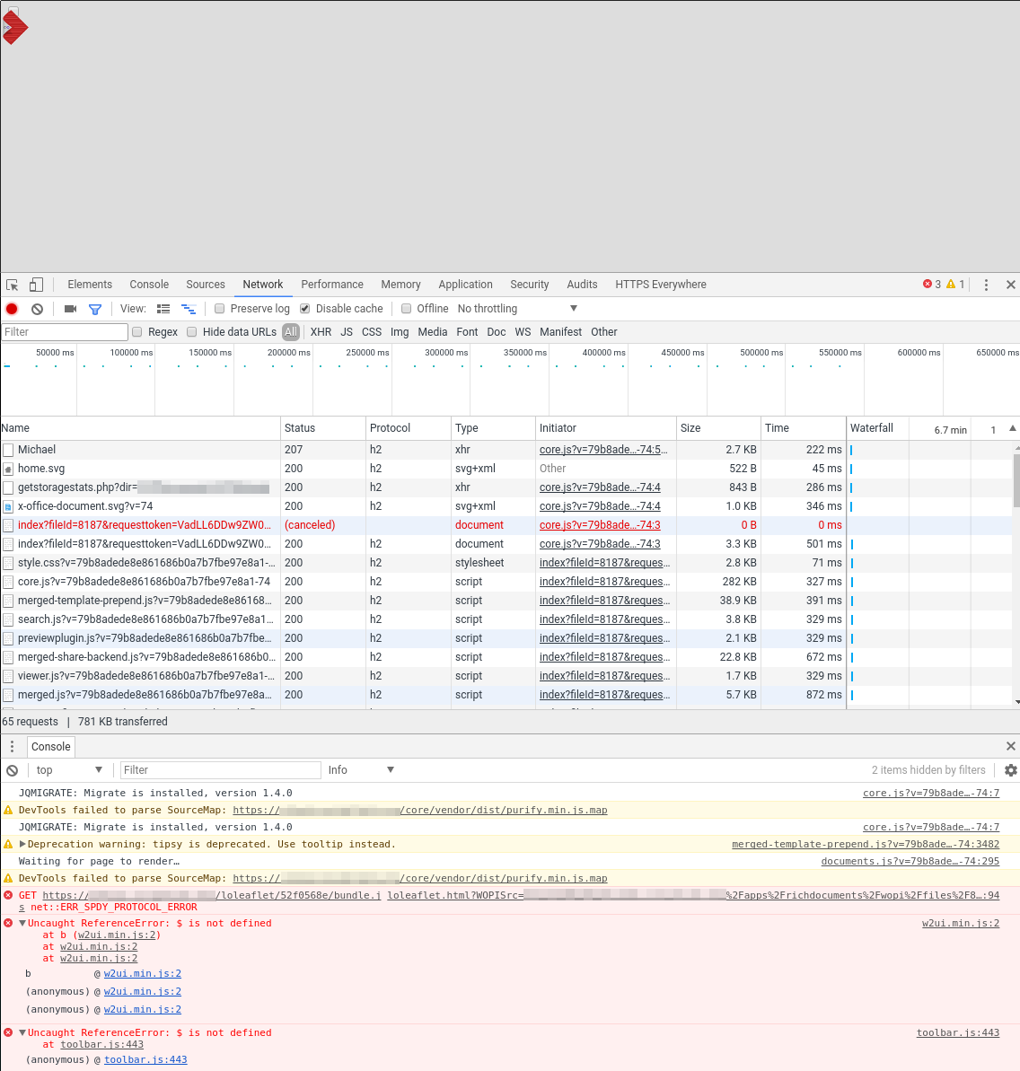 error richdocuments... Regularly appearing javascript error when using HTTP/2? · Issue #96 ...