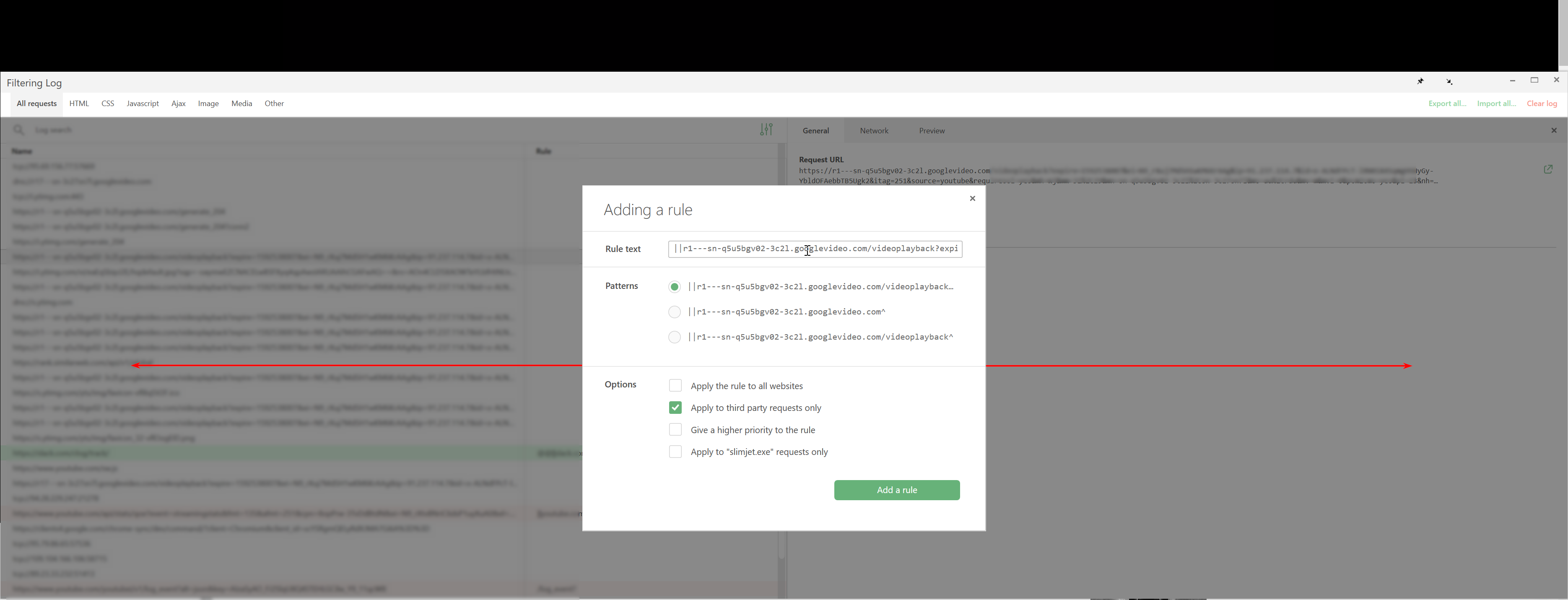 Increase dialog width in the filtering log · Issue #3375 · AdguardTeam ...