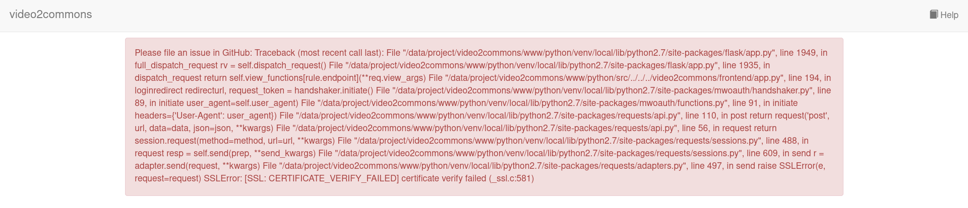 Can't log in - SSL Certificate Verify Failed · Issue #137 · toolforge ...