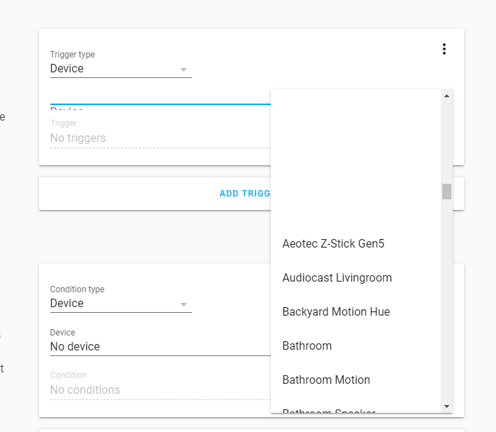 Device Automation Device Picklist Seems Empty But Entries Are Hidden