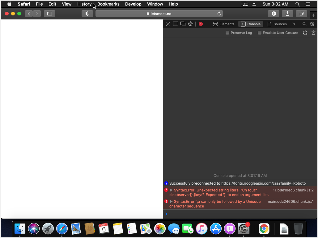 Highly Critical issue on MAC Safari · Issue #869 · edumeet/edumeet · GitHub