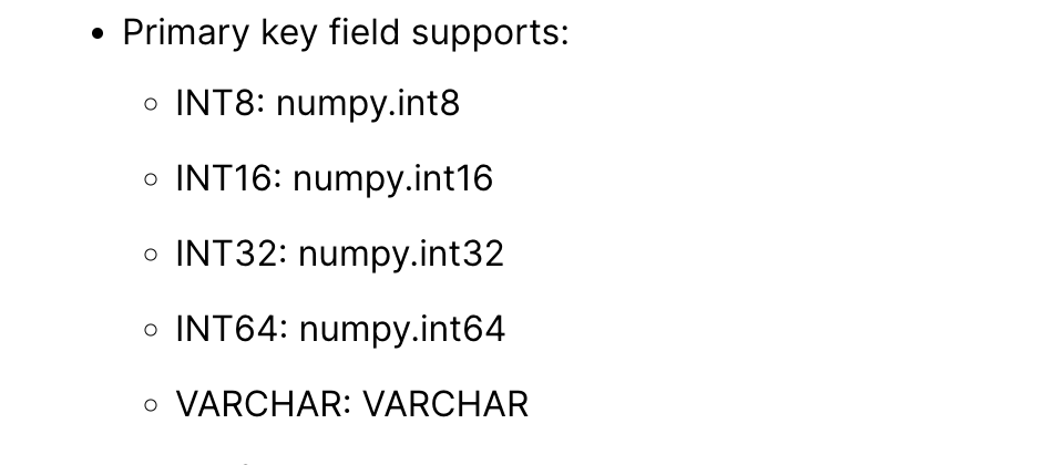 [Bug]: Doc is wrong about primary key field support data type · Issue ...