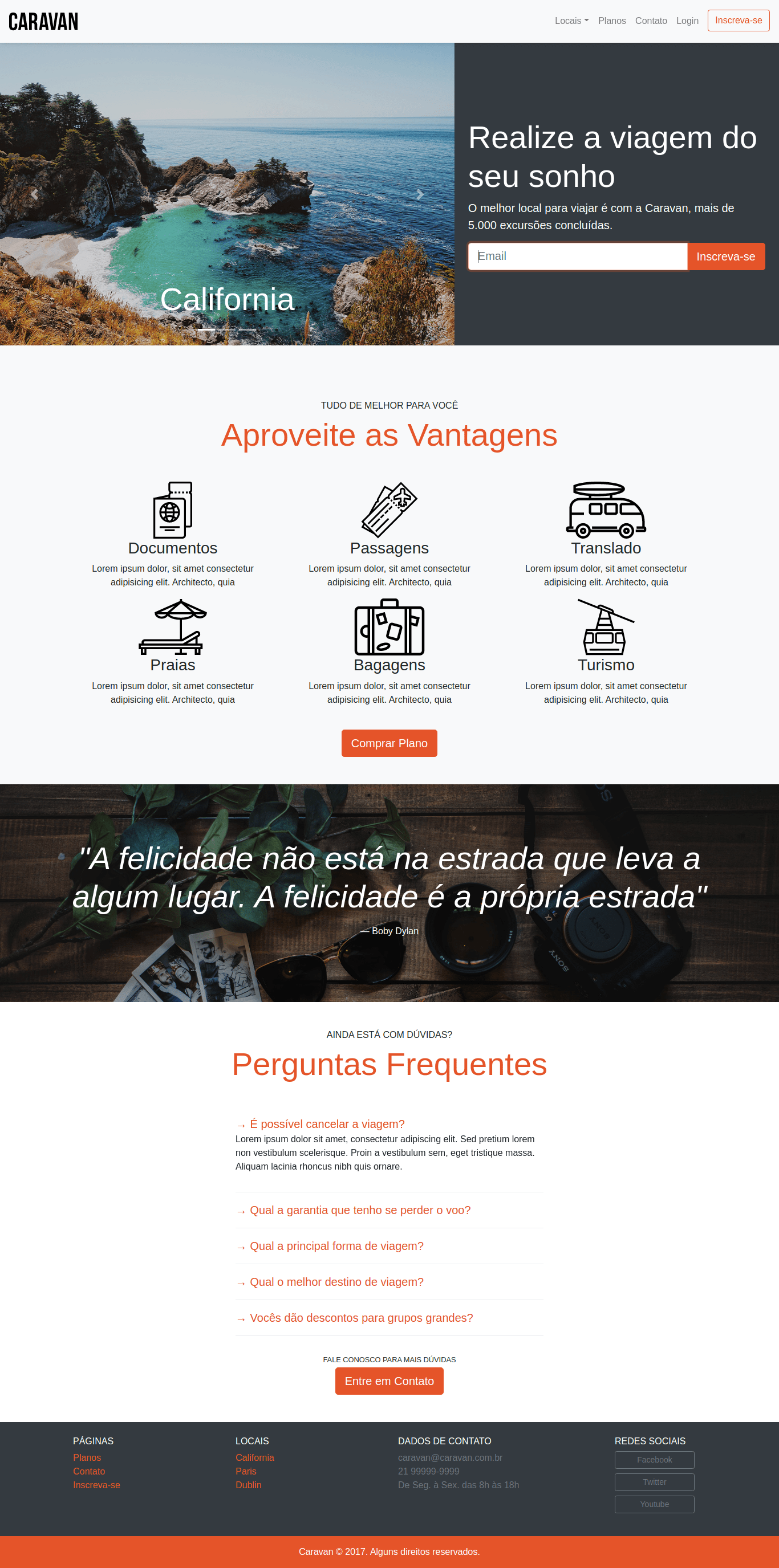 GitHub - Rodrigoreeboucs/Caravan-Bootstrap: Bootstrap travel company