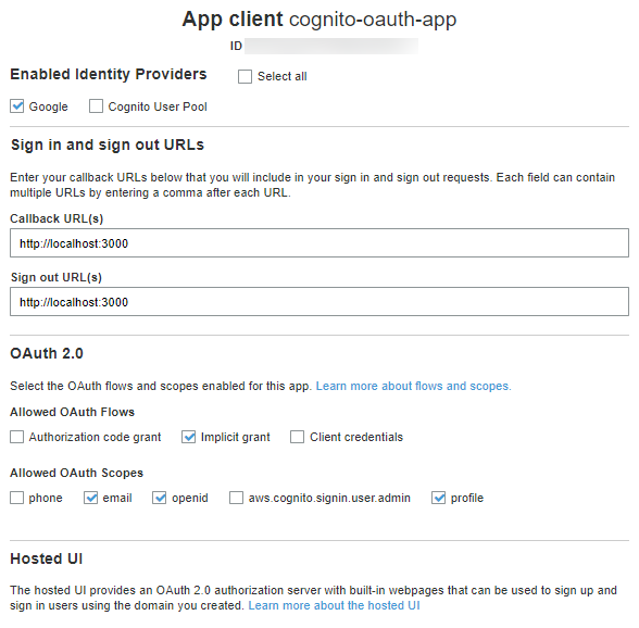 AWS Cognito OAuth