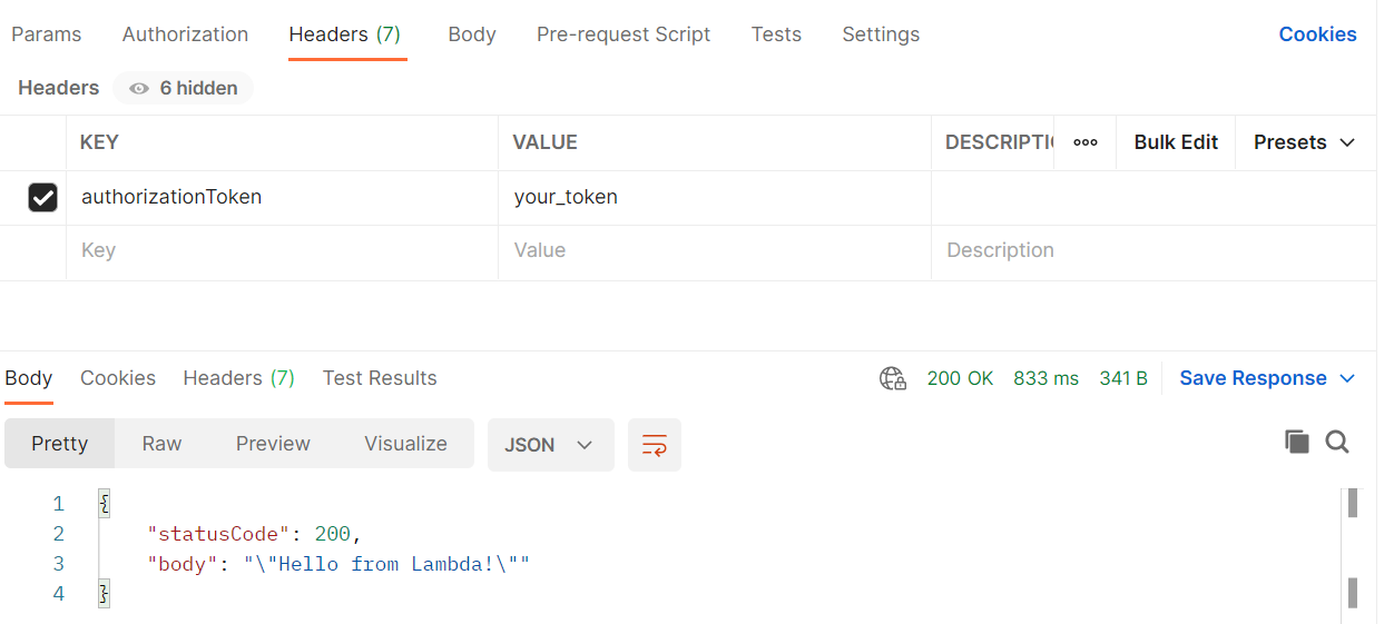 使用Lambda Authorizer保护API Gateway