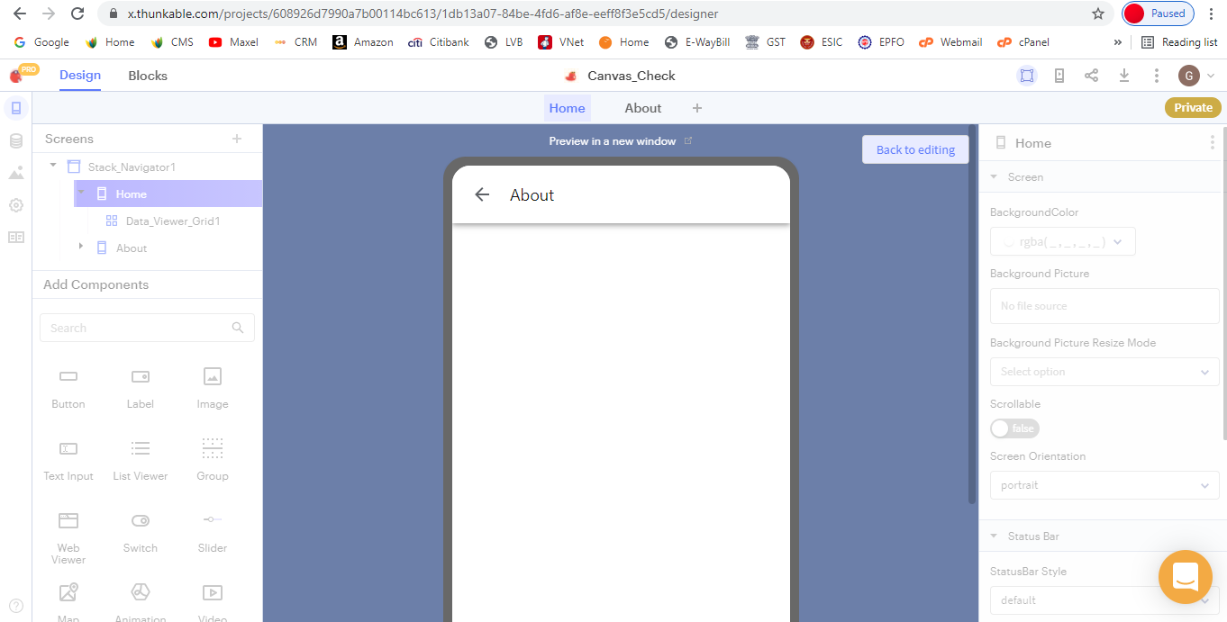 Canvas not working with a data viewer in previous screen · Issue 939