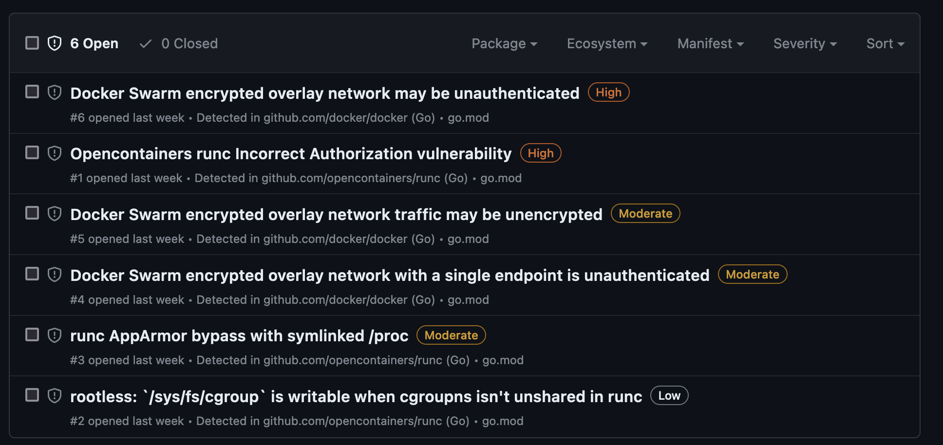 [Security]: CVE Issues · Issue #1082 · testcontainers/testcontainers-go ...