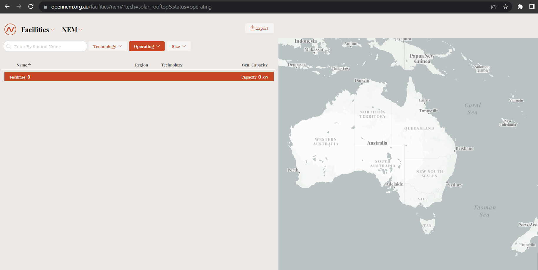 Data isn't getting fetched for the fueltech "Solar (Rooftop)" · Issue