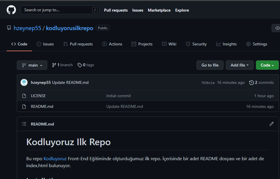 GitHub - hzeynep55/kodluyorusilkrepo: Kodluyoruz Eğitimi kapsamında ...