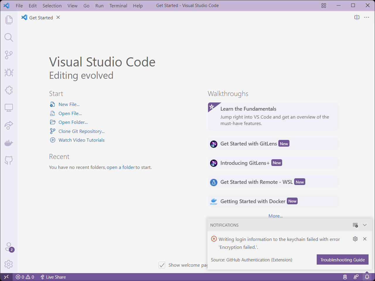keychain failed with error 'Encryption failed' · Issue #144323 ...