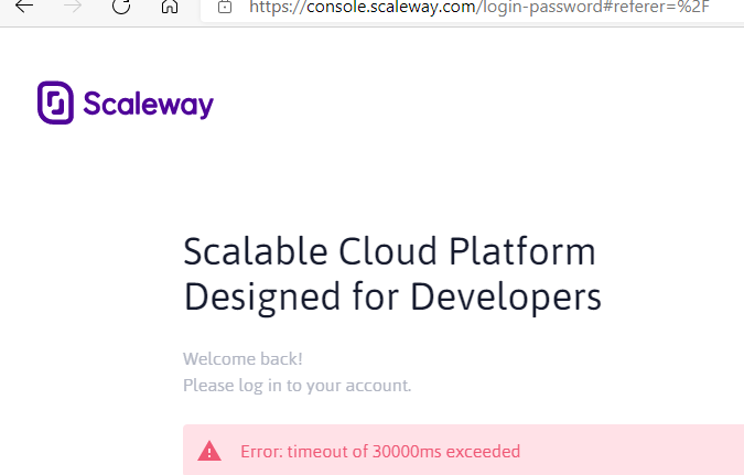 Login timeout