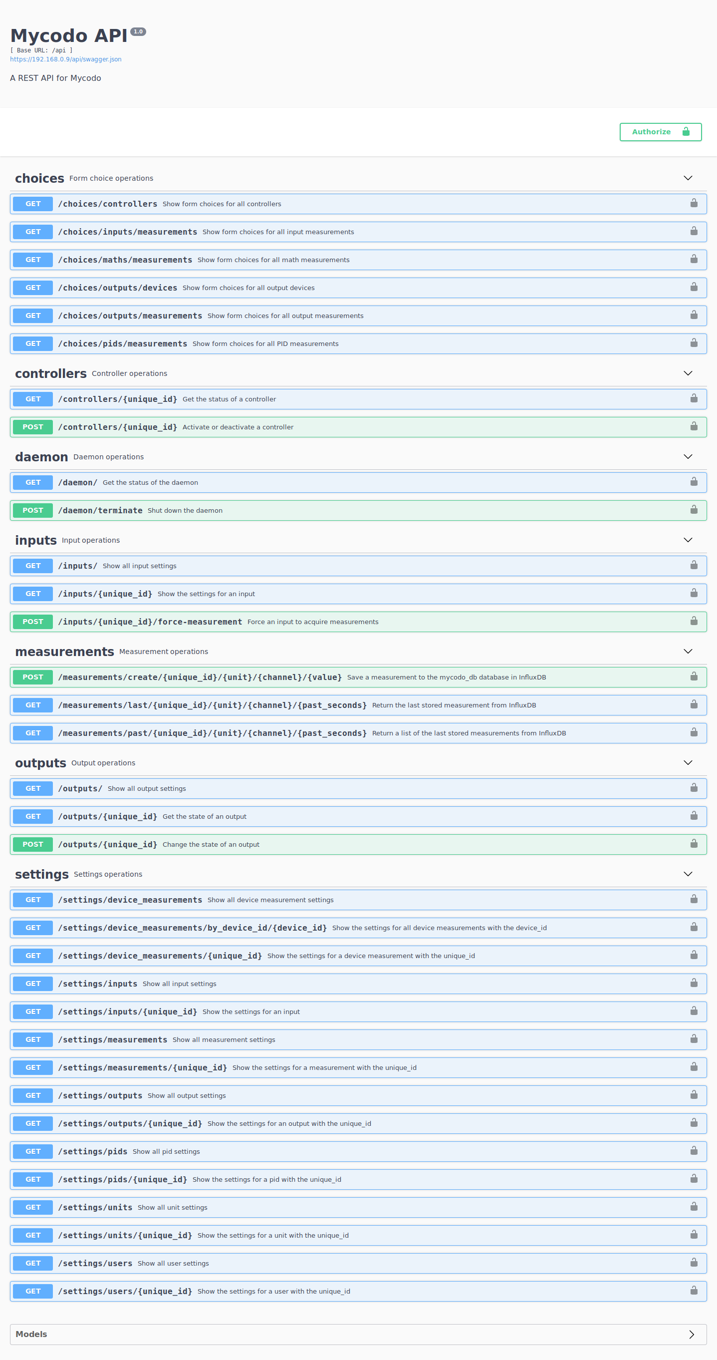 New Feature: API · Issue #705 · kizniche/Mycodo · GitHub