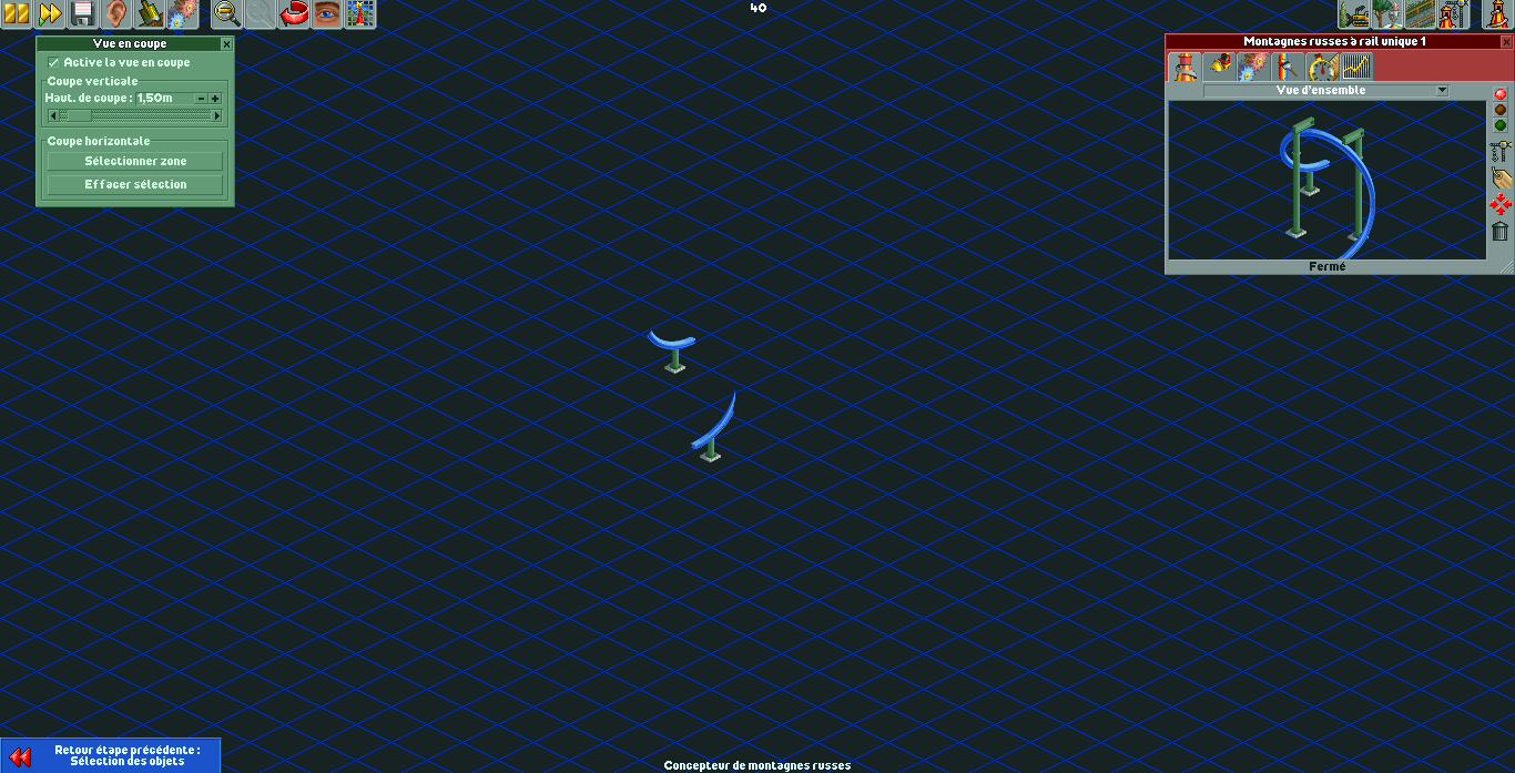 Corkscrew supports (starting left/finishing right) on all vanilla