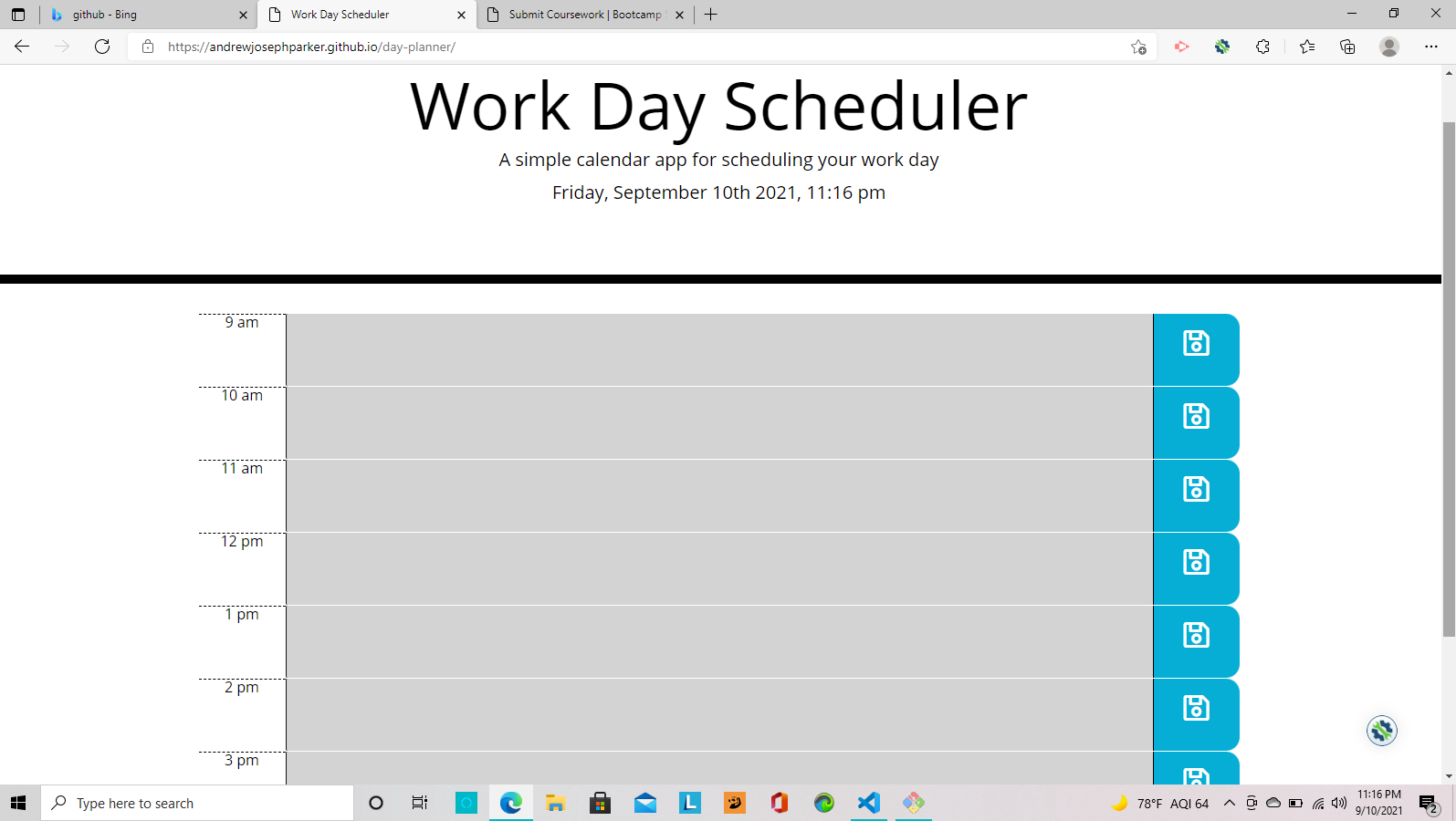 GitHub - AndrewJosephParker/day-planner: This is a day planner for ...