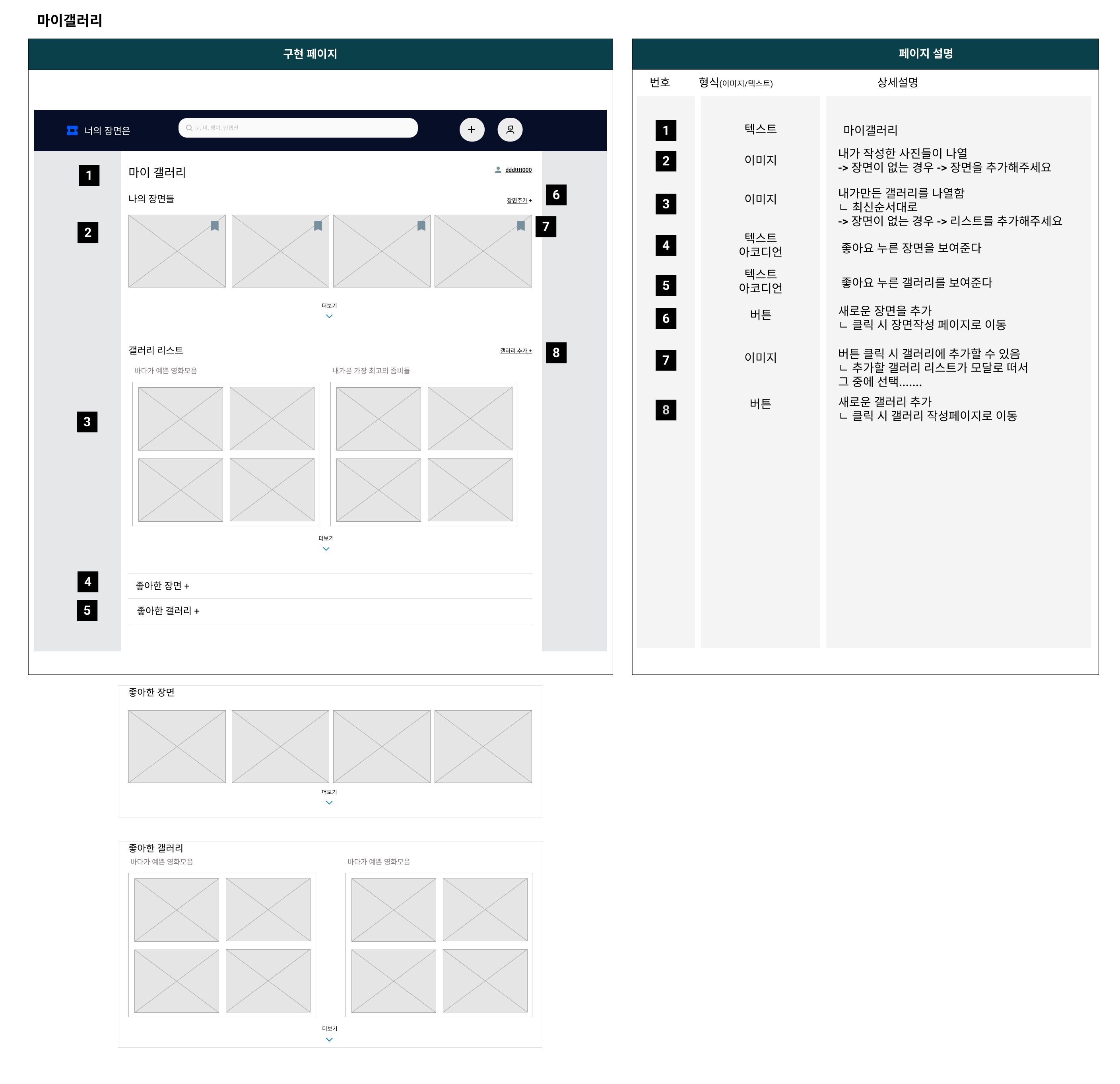 유저 페이지 - 컬렉션 상세 - PC 사이즈