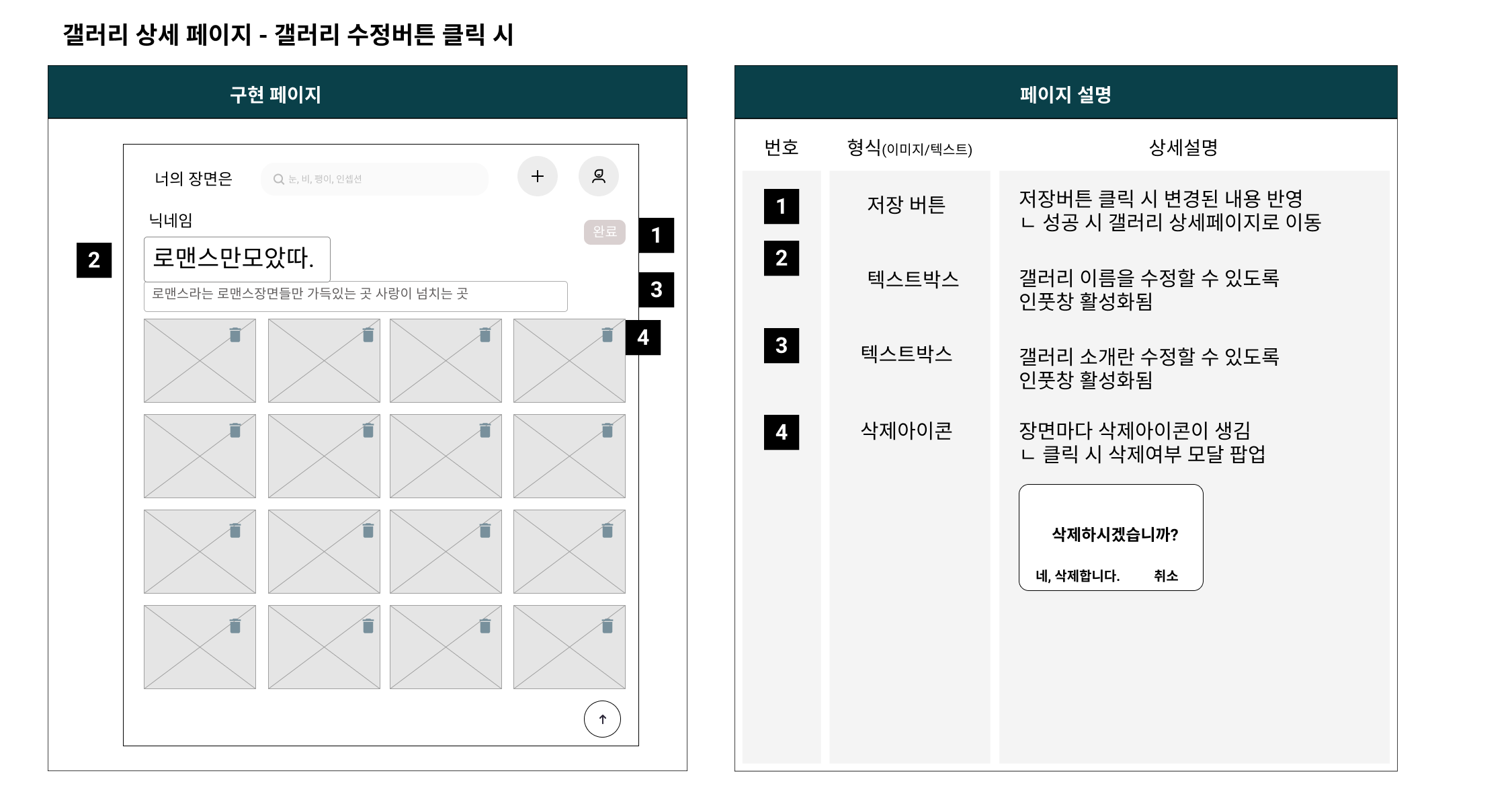 갤러리 클릭시 나타나는 페이지 - 태블릿 사이즈 (1)