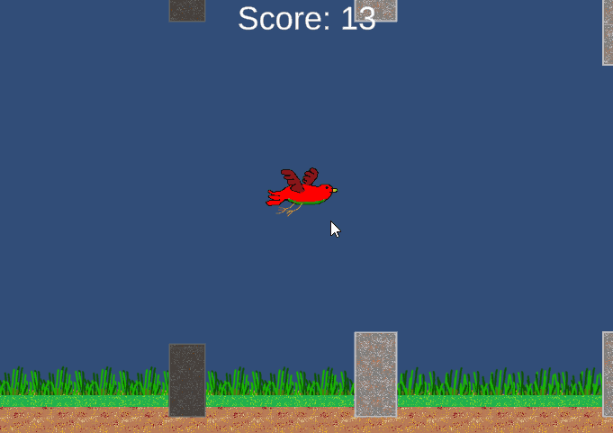 GIF of Flappy Clone in action