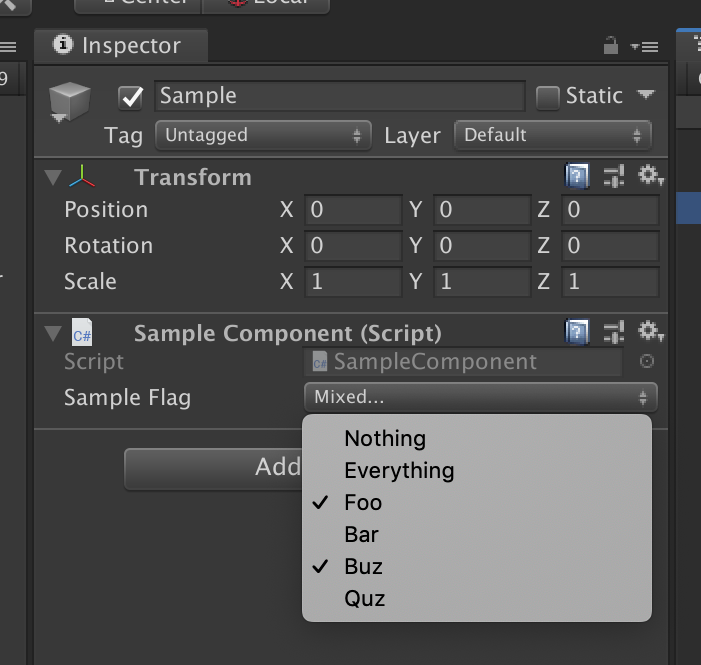 GitHub upmpackages/EnumFlags Render listbox in Inspector for [Flags