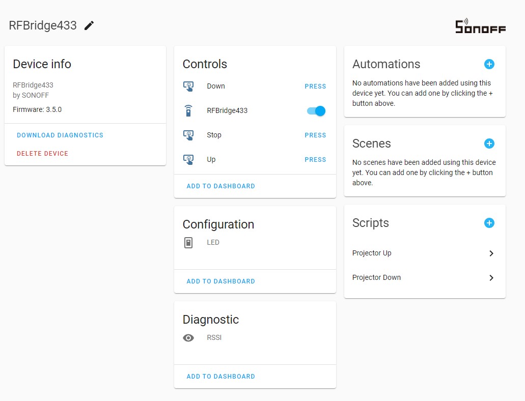Sonoff RF Bridge lost the usage of toggle button (set to off) greyed