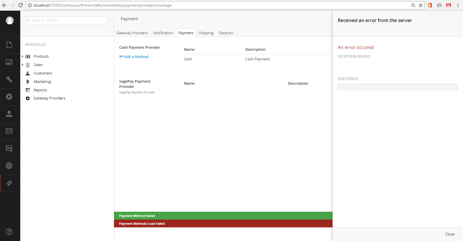 Payment Methods Load Failed · Issue #13 · BarryFogarty/Merchello ...