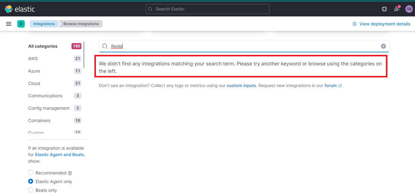 [Question]: MySQL and Redis integration not available for Elastic Agent ...