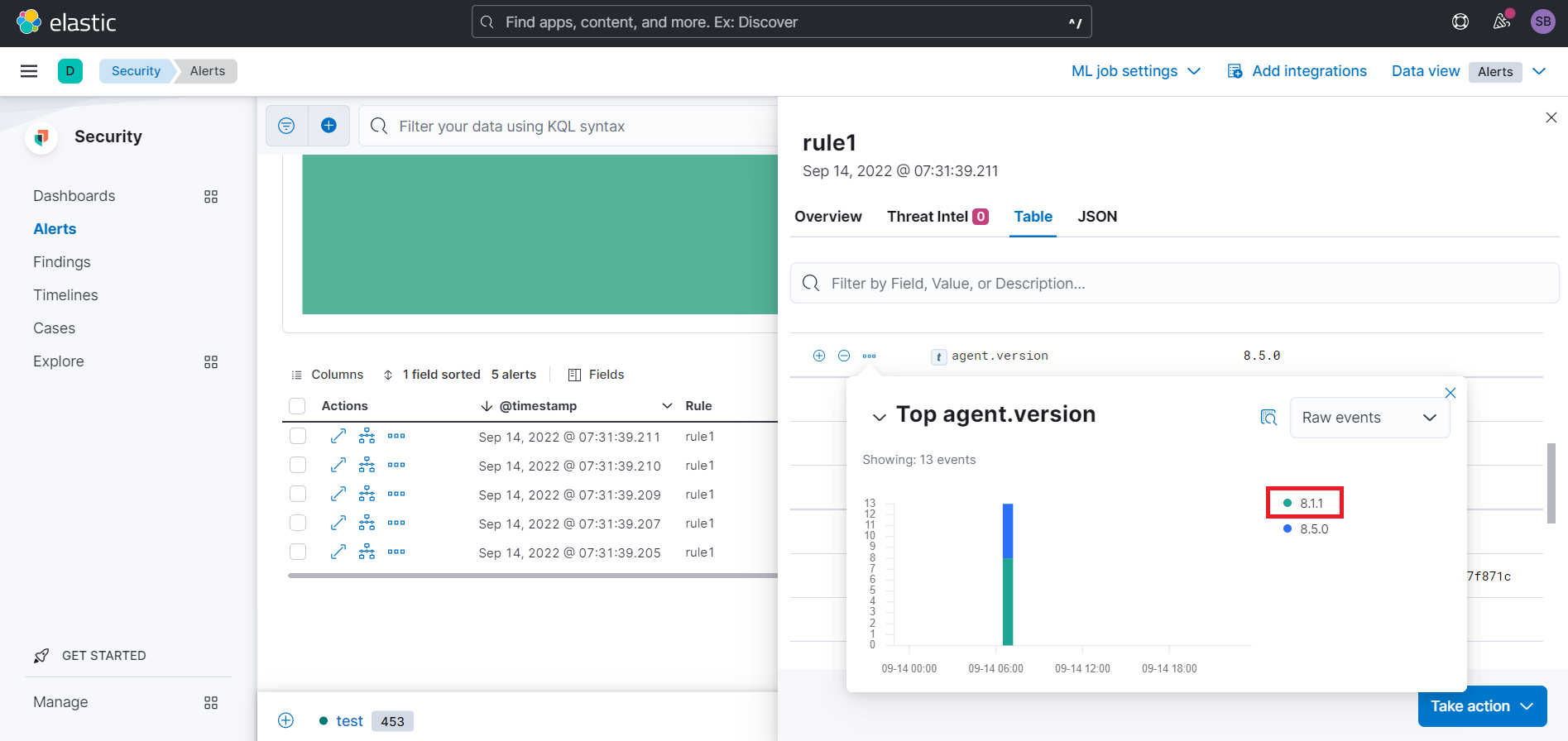 [Security Solution]: Incorrect agent version is displayed under agent ...