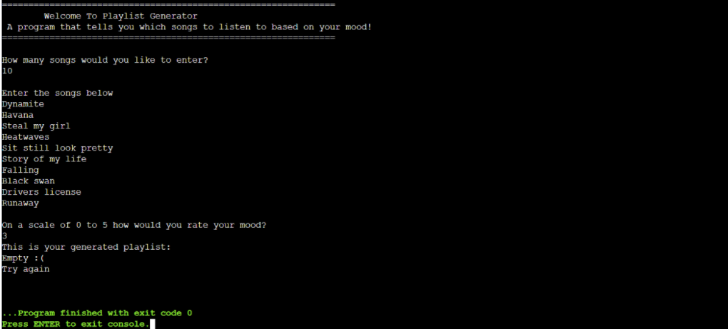 GitHub - Deeksha1502/SongGenerator: A C program that creates a playlist ...
