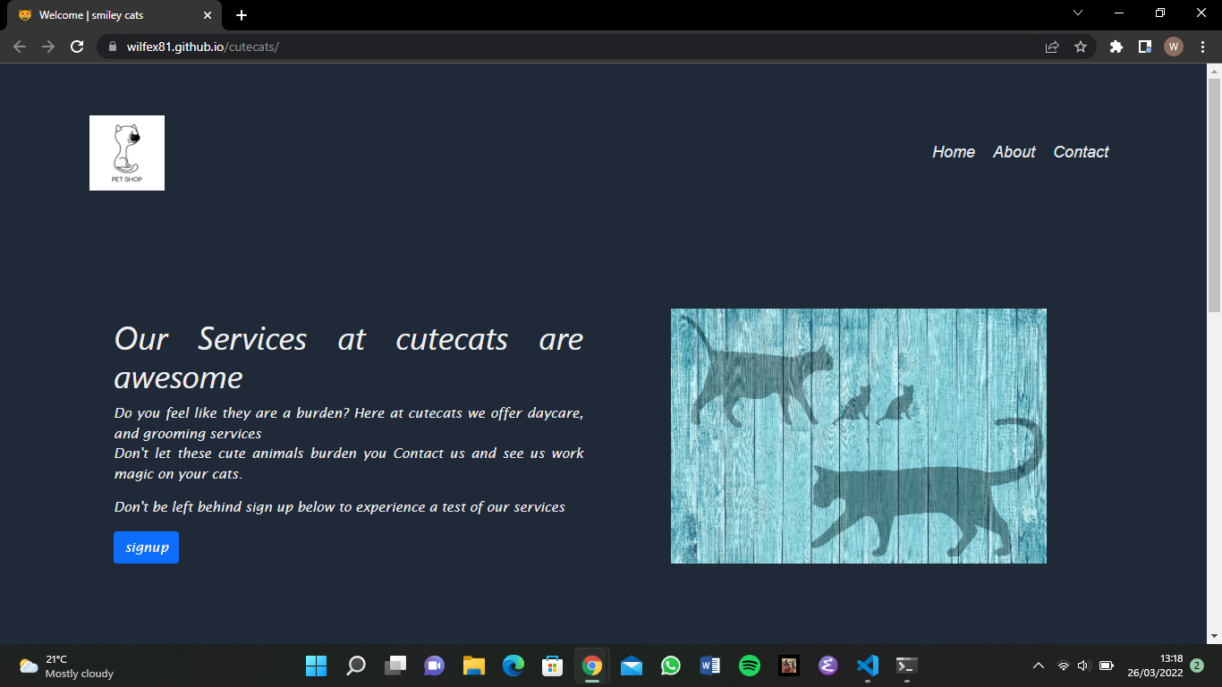 GitHub - wilfex81/cutecats: Simple landing page. · GitHub