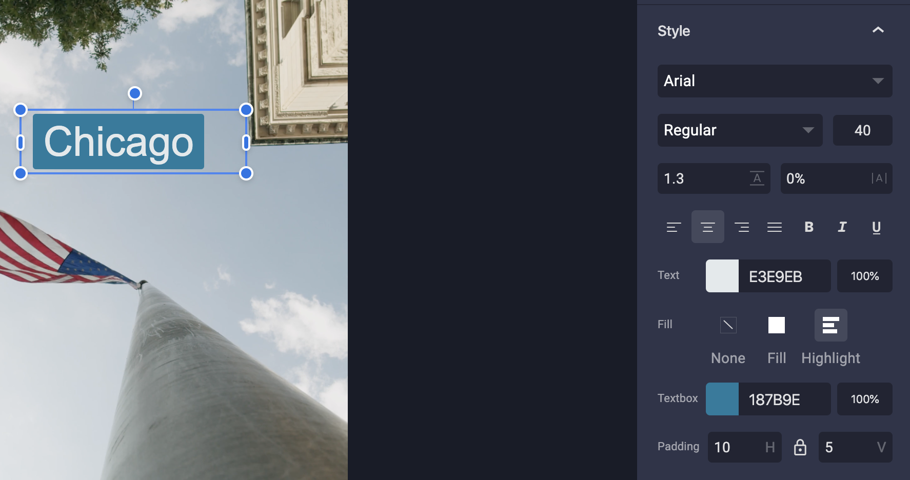 Text Alignment not working when using Highlight background fill · Issue ...
