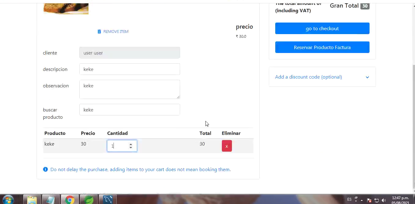 GitHub Shopping Cart. Construida con