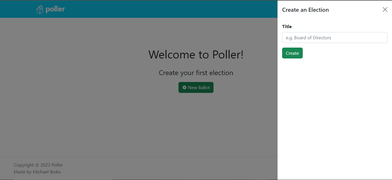 GitHub - michaelikoko/Poller: Poller is an online voting system made ...